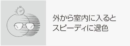 外から室内に入るとスピーディに退色
